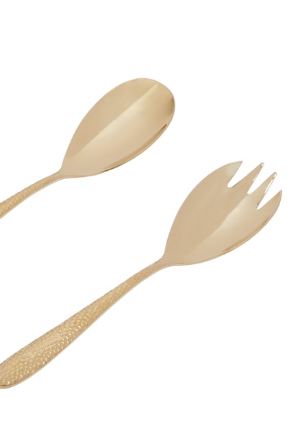 Champagne Mirage Salad Server,  Set of Two